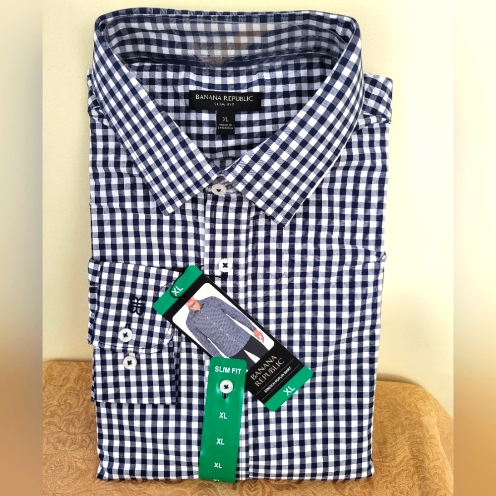 NWT Banana Republic men's button down shirt men's XL #2363